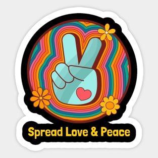 Spread Love and Peace Sticker